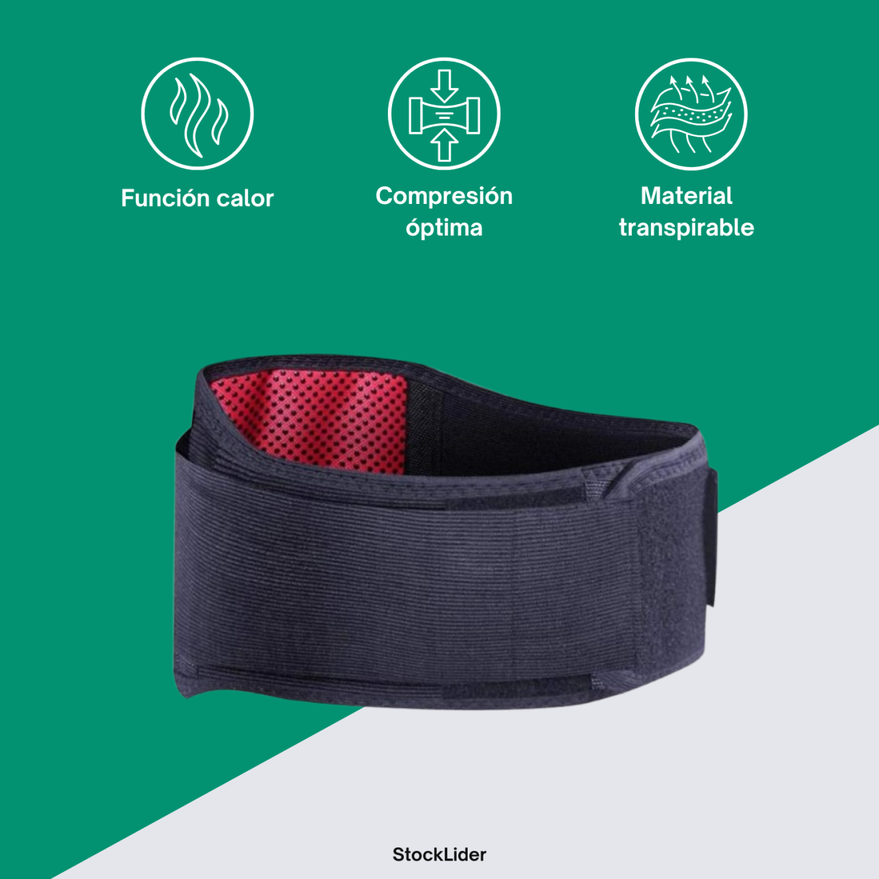 Faja Lumbar de Compresión con Efecto Calor Neopreno VLX93