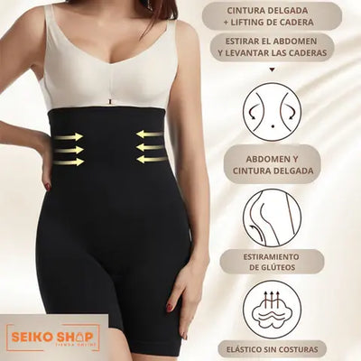 Faja Reductora Mujer Cintura Alta Negro VL830