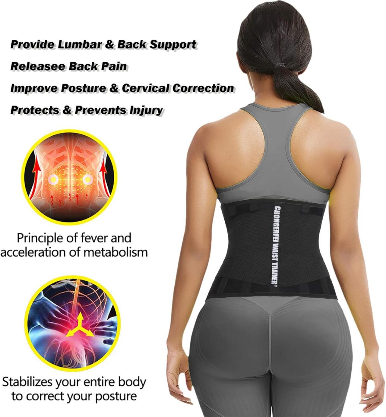 Faja Térmica Reductora con Efecto Sauna y Malla Transpirable VLX64