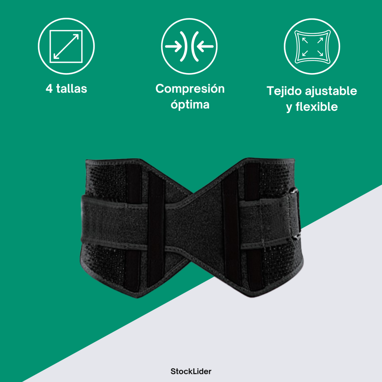 Faja Lumbar de Compresión Ajustable Transpirable VL482