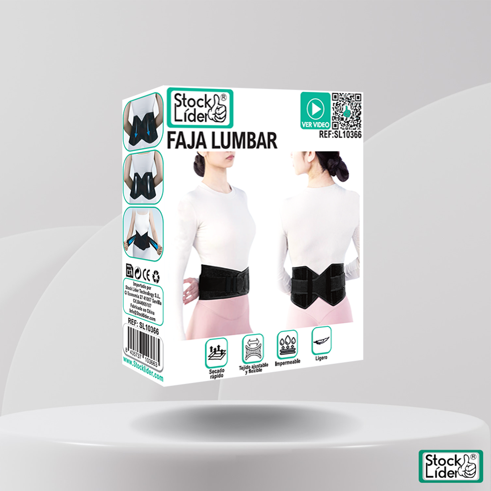 Faja Lumbar de Compresión Ajustable Transpirable VL482